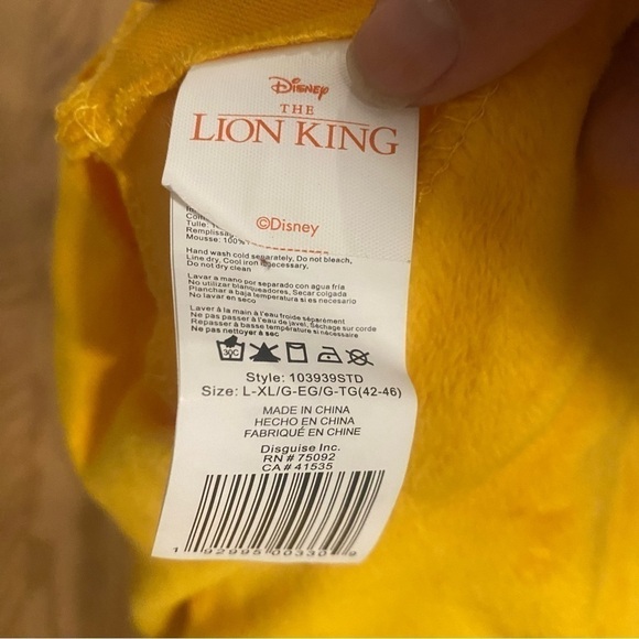 Disney Lion King Bodysuit Costume Large XL Simba Mufasa Halloween Cruise Park - Picture 6 of 9